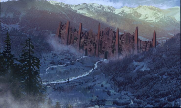 栗田 背景 第七国境砦 イラスト 背景 Conceptart Digitalart