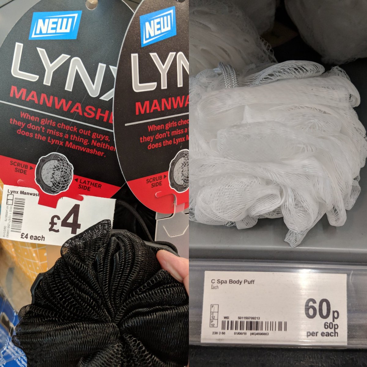 ItsMediaMike's tweet image. Ah, because it's black and called a 'Manwasher' it's 6x more expensive. Makes sense @lynx.

Men - we're not actually this stupid, right? 

#masculinity #backwardsstep #marketingfail @TheBOMmedia @asda