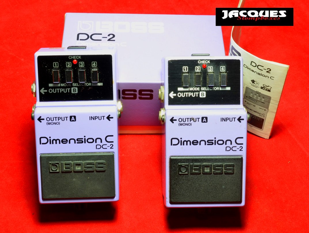 jacquespedals's tweet photo. From the cream of my collection, those unusual Boss DC-2 Dimension C are always a joy to look at thanks to the weird silver push buttons and a pleasure to listen to their great chorus, which has always been an inspiration for my Meistersinger pedal. #bossroland https://t.co/q1GE7pwsat
