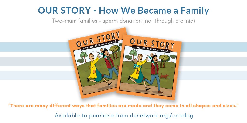 We have an "Our Story" book for two-mum families who conceived through sperm donation without going to a clinic. Available now on our website! Single baby: bit.ly/2AJk7vw Twins: bit.ly/2AJk3vM #OurStoryDCN #donorconception #spermdonation #twomumfamilies #twomoms