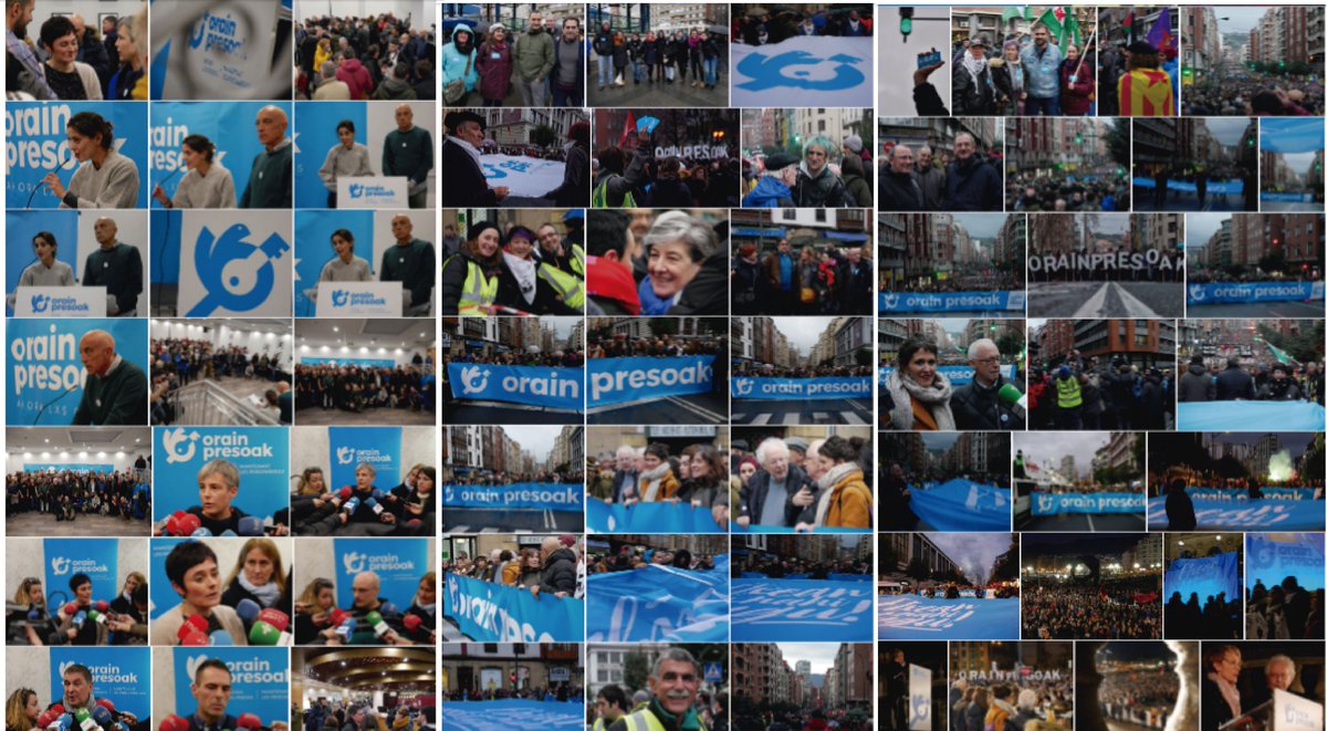 [2019.01.12 | Bilbao - Baiona]

85.000 people march in the Basque Country for the rights of Basque prisoners. #NowPrisoners #OrainPresoak #HumanRights 

>> PHOTO GALLERY 📷 photos.app.goo.gl/VsfC3pNBNt1nzW…

>> VIDEO 📽 youtu.be/jzzMcP2Ty9w?a