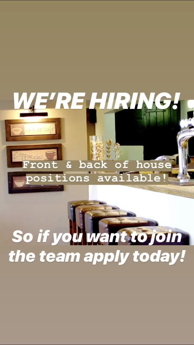 We’re looking for some awesome new people to join our Fancott Team!🤩
.
Apply today by dropping in your CV🙌
.
#thefancott #countrypub #wearehiring #applynow #awesome