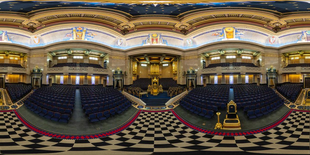 Our new header image is this stunning 360° panoramic shot of the Grand Temple here at @FreemasonsHall 📸 Wow...
© Kenji Kudo / http://kudokenji.com