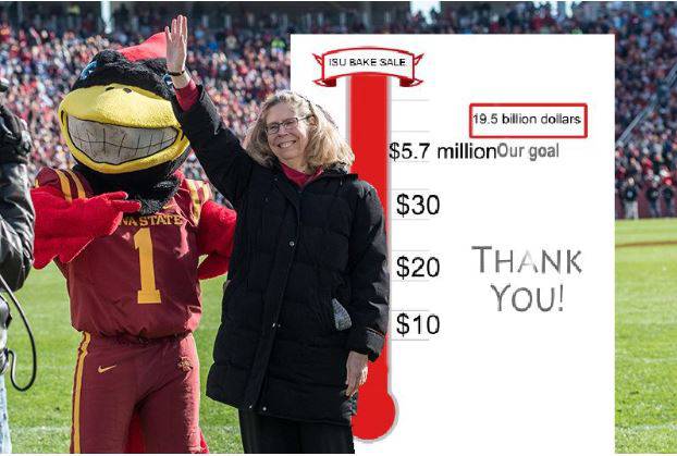 AmesAuthority's tweet photo. "ISU Bake Sale Completely Covers 20 Million Dollar State Budget Cuts"
https://t.co/GatxhmuUJf https://t.co/xfeZky5vy3