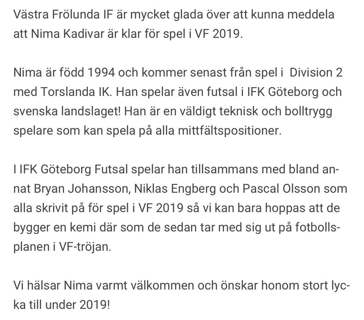 WestFrontGbg's tweet photo. Nimas Problemas 👍🏼
————————————
#frölunda #västrafrölunda #vfif #westfront #fotboll #kämpavf #framåtvf #viärvf https://t.co/t2a0sENymx