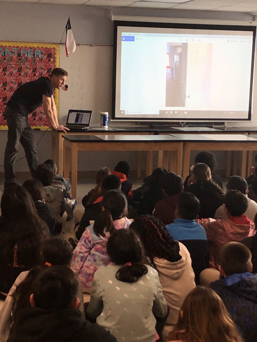 PioneerCrossin1's tweet photo. Jason from Small House Solutions introducing tiny house requirements and specifics to 5th graders prior to their tiny house PrBL. #PCE #NewTech #PCEunity #PCEforever @Hauck5thgrade https://t.co/igGu8M0DF1
