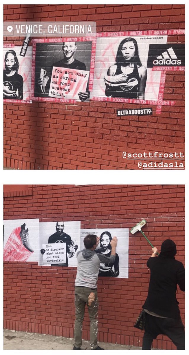 IrongirlNadia's tweet photo. Honored to be featured on the streets of Santa Monica, CA by artist #Wrdsmth & #Sharktoof!! With my coaching and captain team, our goal is to recode running to transform lives. // #adidasla #adidasrunners #adidasrunning #irongirlnadia #santamonica https://t.co/mfBRI1woCP