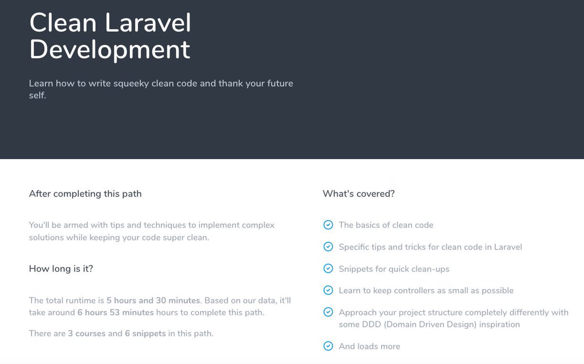 bdulkareeem's tweet image. مبرمج #laravel .. او اي إطار عمل من إطارات php ؟
انصحك و بقوة تاخذ هذه الدورة الخفيفة ..
codecourse.com/paths/clean-la…
راح تدعيلي بعد ما تخلصها ..
و احفظوها في المفضلة