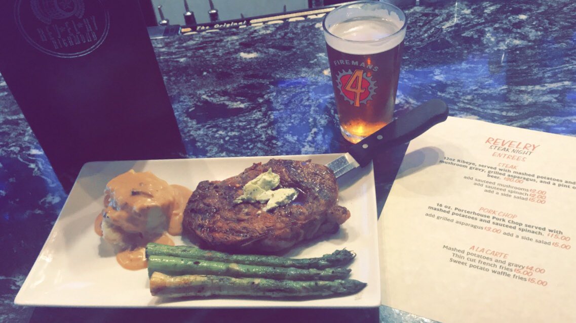 It’s the day you’ve all been waiting for, STEAK NIGHT is back! Come grab a juicy steak served with mashed potatoes and asparagus and grab yourself a Texas pint all for just $20! Come early to enjoy our happy hour from 3-7p and stay late for our reverse happy hour from 10-close!!
