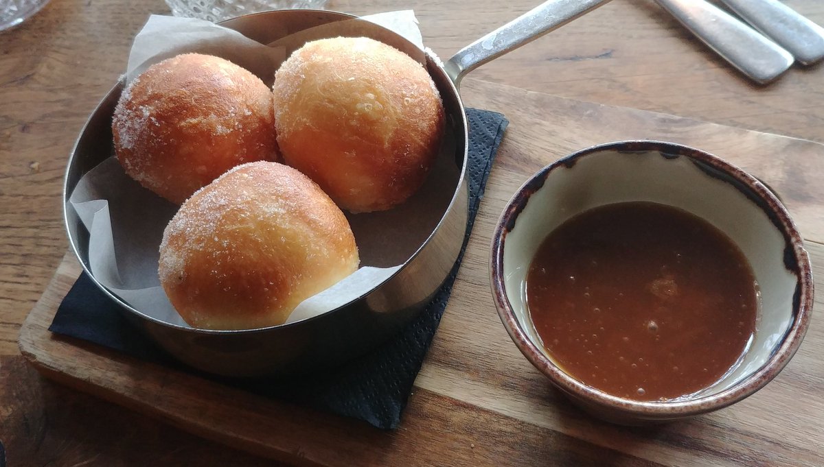 Brioche donuts with smoked sea salt caramel <a href="/no5londonend/">Number 5</a> 👍😋