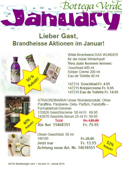 BottegaVerdeCF's tweet photo. Neues Jahr - neuer Duft :-) aber nur im Januar https://t.co/Ullz0z32KH
