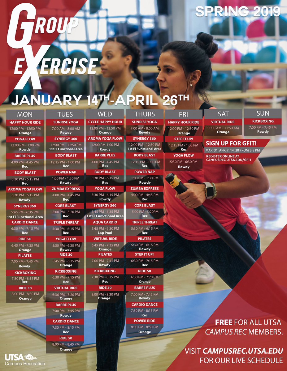 Group Exercise Classes Utsa Exercise