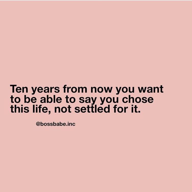 Don’t settle. Create the life you want. Have a great week LP!