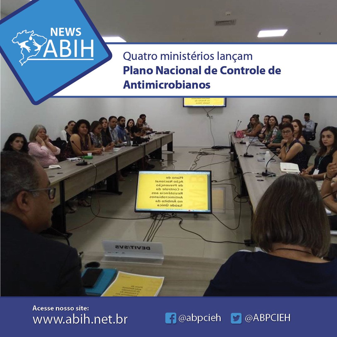 ABPCIEH's tweet photo. Quatro ministérios lançam Plano Nacional de Controle de Antimicrobianos
Saiba mais: https://t.co/tna6Iut09P https://t.co/iikPu2tmDi