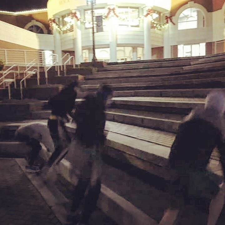 trentfaris's tweet photo. This morning’s F3 workout at OldTown. Good upper body & lower body stair work. Plus taking some time to #Remember809. If you went anywhere else you missed out & paid... too... much. Photos courtesy @chowie2 @LMcFaddenCN2 https://t.co/UDNaa5fmzD