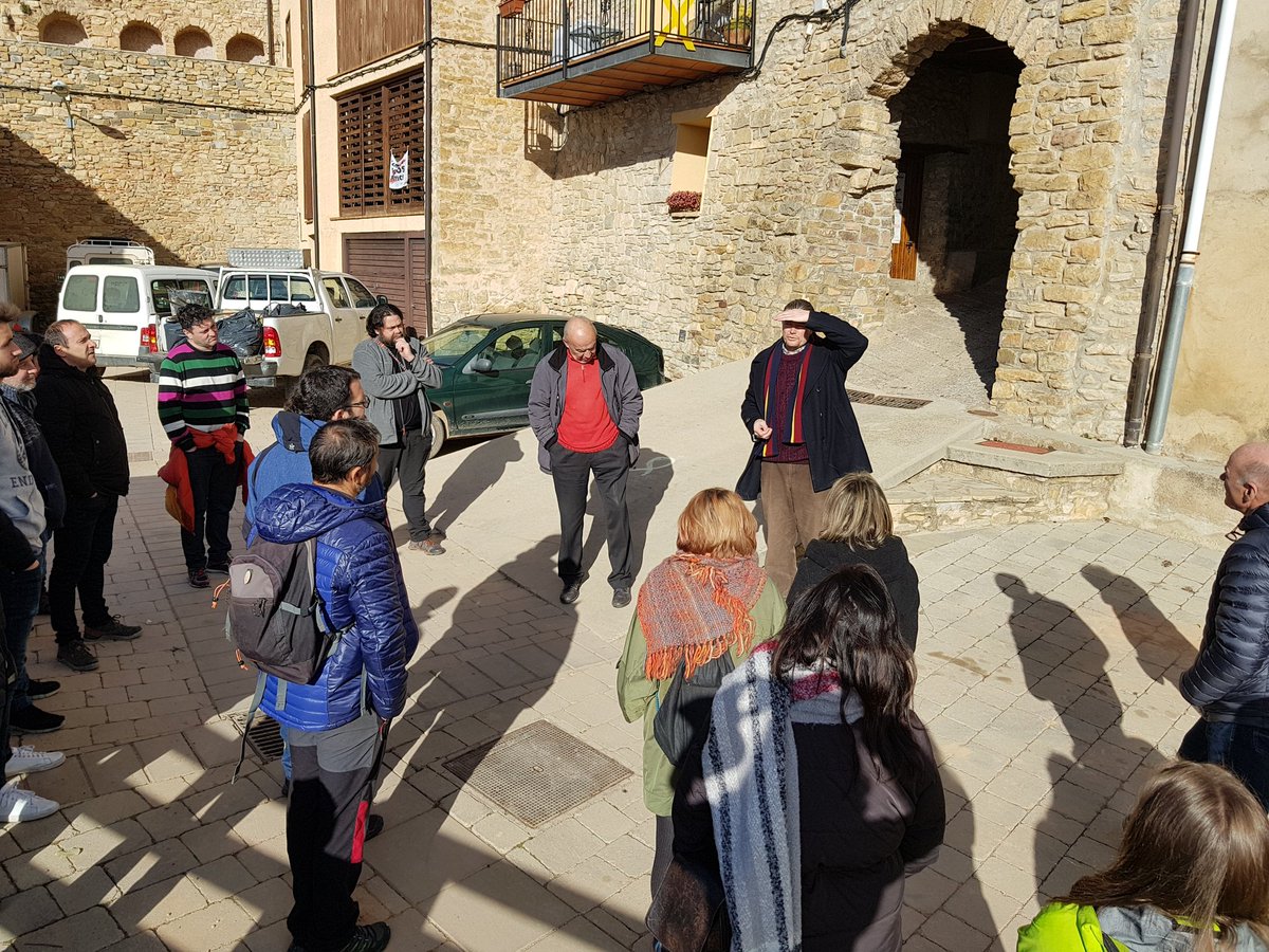 AtgPallars's tweet photo. La 2a visita d avui és al Celler Sauvella d Orcau,  gràcies família Nagtegaal  per aquesta atenció tant especial q ens heu dedicat #Pallars #dillunsdelvi https://t.co/2gP80dxx1N