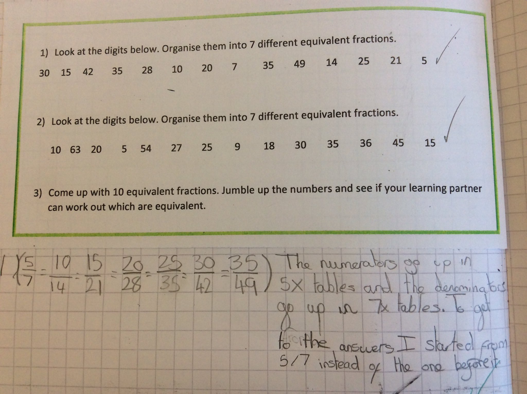 Miss Gray Year 5 Have Been Solving Problems Relating To Equivalent Fractions Mrgsgc