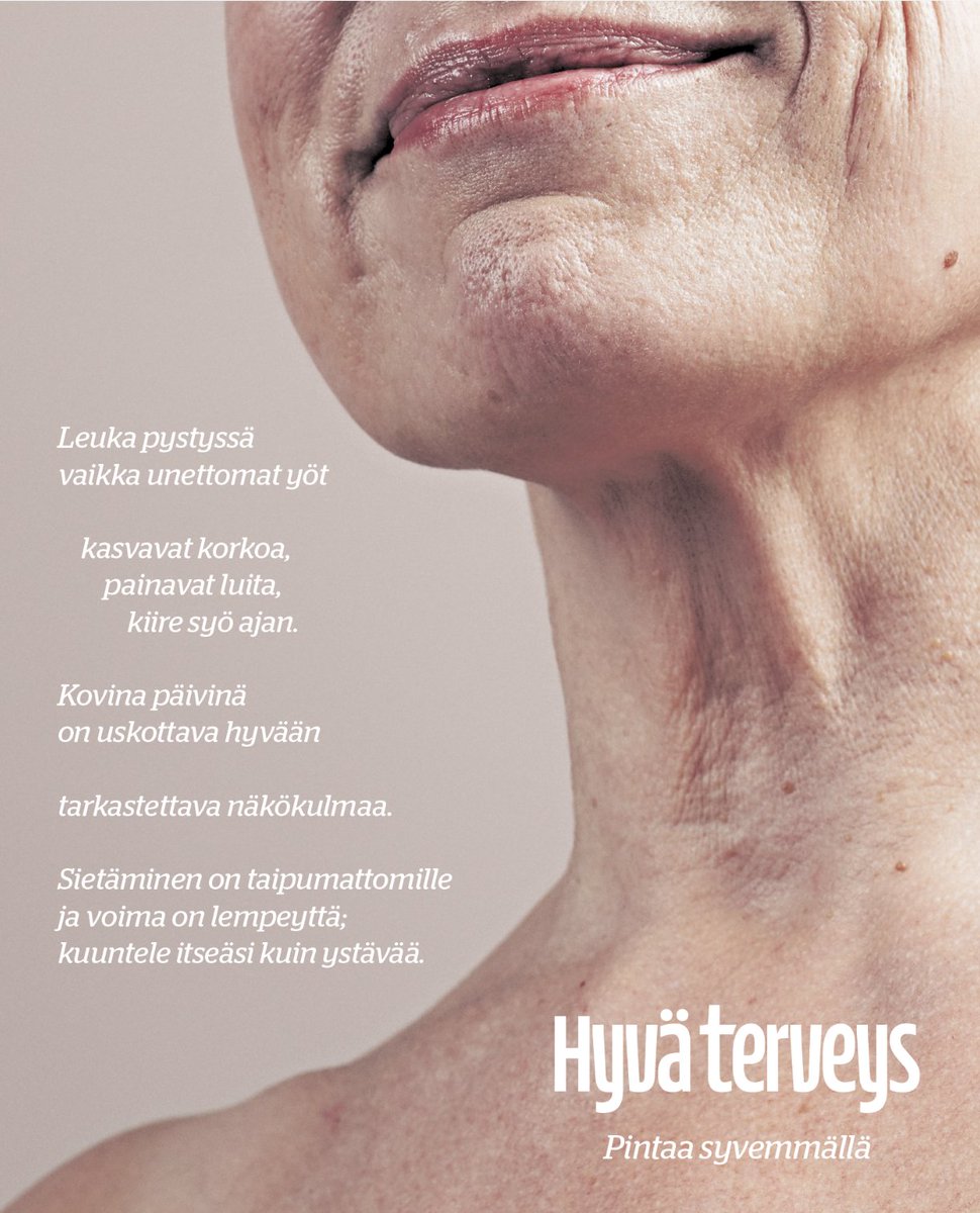 Hyvä Terveys on lehti, joka yhdistää tiedon sekä tunteen ja antaa oivalluksia arjessa jaksamiseen. Varsin sopivaa siis, että lehden mainontakin tarjoaa hengähdyshetken ja uudenlaisen näkökulman hyvinvointiin. 
#milttonmade #hyväterveys