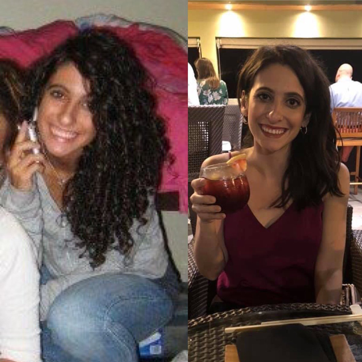 GabriellaDeLuca's tweet image. I am joining in on the “How Hard Did You Age” bandwagon. The first pic is from 2007, and the second is from a week ago! Also... if you ever wonder why my hair may look frizzy at times... THAT PIC should explain!!! There’s only so much you can do! #CurlyHair #NotAPerm