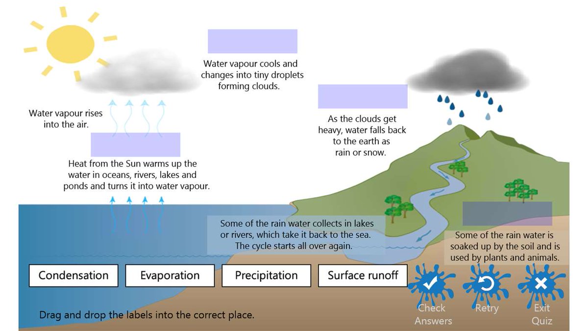 ihoworg's tweet photo. Find out how the Water Cycle works and test your knowledge with the built-in drag-and-drop quiz with this FREE interactive animation for Windows 10 >> https://t.co/hm6InpDeCd
#edchat #ScienceEd #ukedchat https://t.co/GoxJaxgrDA