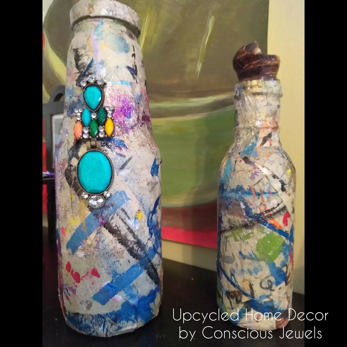 ConsciousJewels's tweet image. #botttle #bottleart #art #design #forsale #upcycled #homedecor