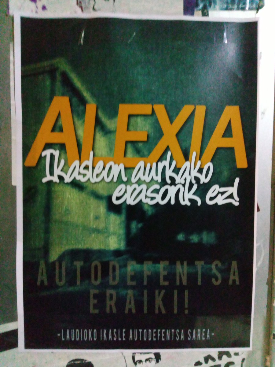 IASAiaraldea's tweet photo. Alexia, ikasleon aurkako erasorik ez! https://t.co/IMdSOTUUDP
