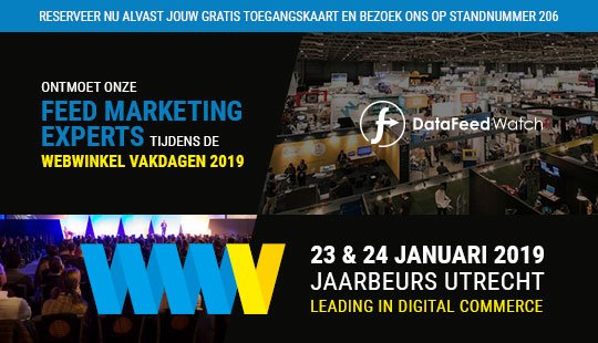 Heb jij vragen over onderwerpen als Feed Marketing, Data Feed Optimalisatie, Analytics Integration, Feed Driven Text Ads of bijvoorbeeld Price Monitoring?

Stel ze aan onze Feed Marketing Experts tijdens het grootste e-Commerce event van de Benelux!

hubs.ly/H0g8XX10