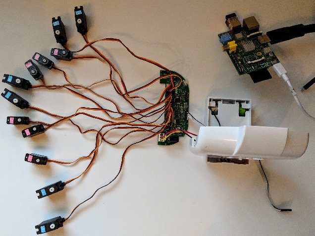 baqwas's tweet photo. @TheMagPi Started putting Humpty Dumpty (a.k.a. #Rapiro) together back again owing to the need to reset 12 servo motors. #RaspberryPi (original) Model B 😁 (top right corner) drives the #Arduino #UNO compatible board + camera + distance sensor. https://t.co/U6MTHNVkEV