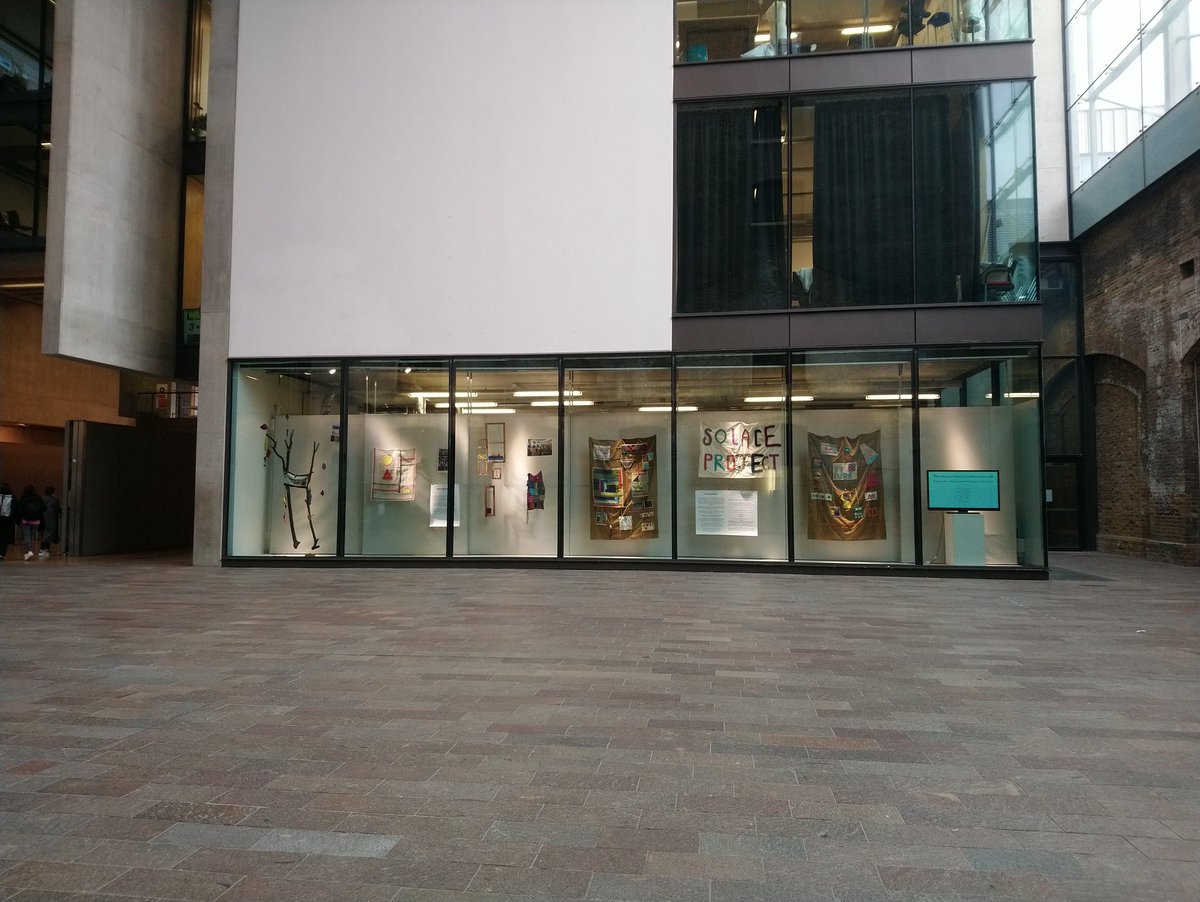ingrid_josefa's tweet photo. Solace Project show is on at the Windows Gallery in #CSMwindows hope to see you around! Our opening is on the 16th, 6pm!
#solaceproject #hospice #craft #knittingaspractice #crossstitch #weaving #institutionandart #TheAmazonIsInPain #csmalumni https://t.co/sCZWNQce7c