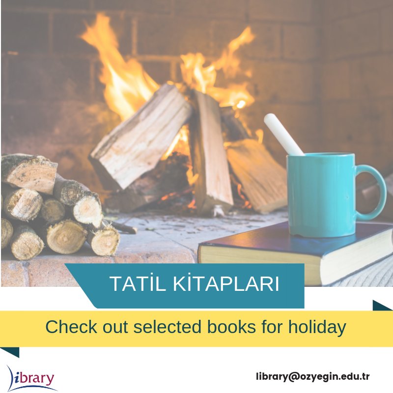 Tatil zamanı! 🎉🎉

Sizin için bir tatil seçkisi hazırladık.
Bilgi Masasına gelip kitaplarınızı ödünç alabilirsiniz. 

Keyifli okumalar ! 📚📗☕️☃️🏡

Daha önce ödünç aldığınız kitapların süresini uzatmak için bize buradan yazabilir mail atabilir ya da bizi  arayabilirsiniz.