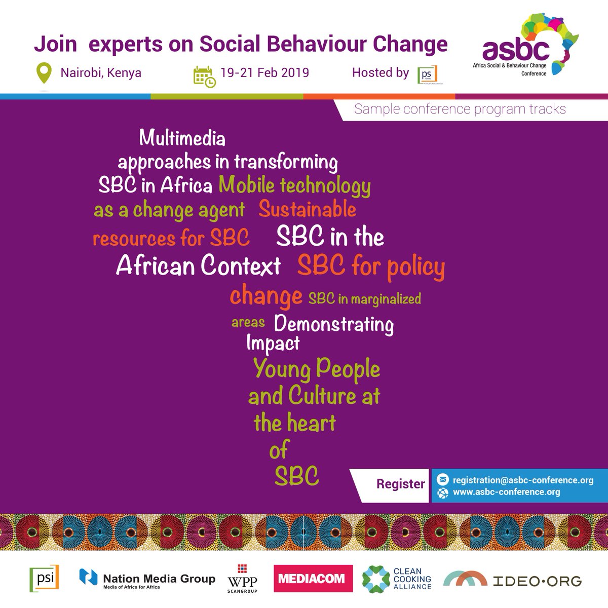 AfricaSBC's tweet photo. Here are some of the topics we're looking forward to at #asbconference2019. Register now to LEARN, NETWORK and GROW : https://t.co/CiC5zHLc0G https://t.co/fM80dU6NxA