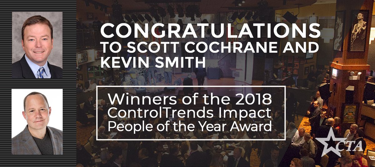 We're excited to announce that Scott Cochrane, President &amp; CEO of Cochrane Supply, was named one of two 2018 ControlTrends Impact People of the Year! Scott was awarded this honor along w/<a href="/TridiumInc/">Tridium Inc.</a>'s CTO, Kevin Smith. Congrats to both &amp; enjoy the <a href="/ahrexpo/">AHR Expo</a>! #ahrexpo #AHRexpo2019