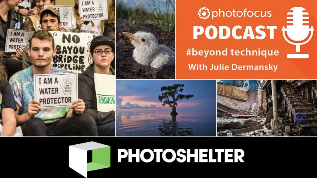 photoshelter's tweet photo. On this episode of #BeyondTechnique @SkipCohen @StacyPearsall check in with photojournalist Julie Dermansky to hear all about how she got her start in photojournalism and how she maintains her sanity. Check it out at https://t.co/AK2OxN6h8E @jsdart @photofocus #podcast https://t.co/ZCMiVG84ep