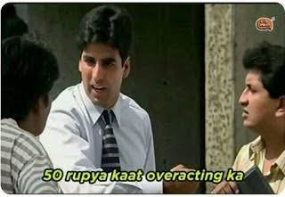 Image result for overacting ka 50 rupees kaat