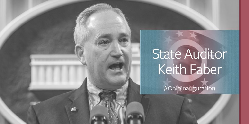 OhioSenateGOP's tweet photo. Congratulations to State Auditor @KeithFaber, the @OhioSenateGOP looks forward to working together for the people of Ohio. #OhioInauguration https://t.co/yzWEjrkIUP