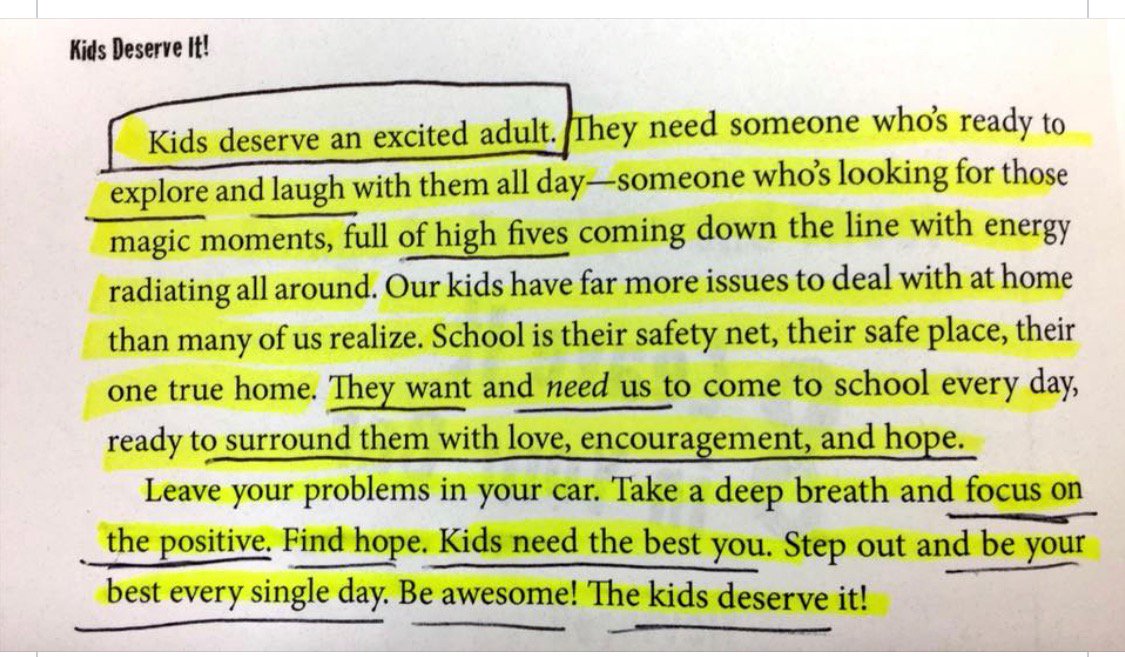 Loving this quote shared today from our Job Alike Facilitator. Kids deserve us at our best! #kidsdeserveit