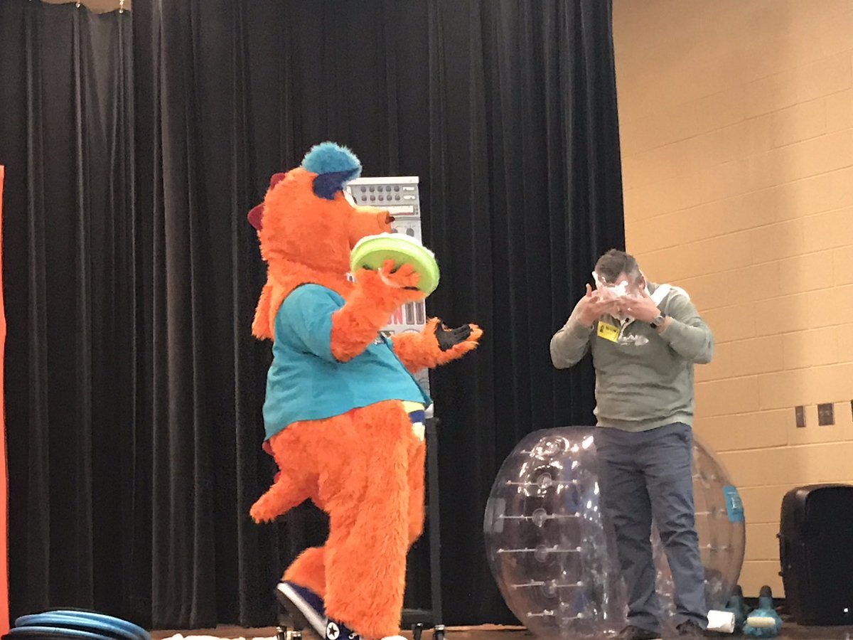 CiboloCreekES's tweet photo. Whatโs a consequence? The result of an action!! Mr. Ricky Schroeder volunteered to find out what would happen when he pressed the red button!!! #Consequeces #pie #makegoodchoices #beyouCCES https://t.co/y4zUA1XLHG