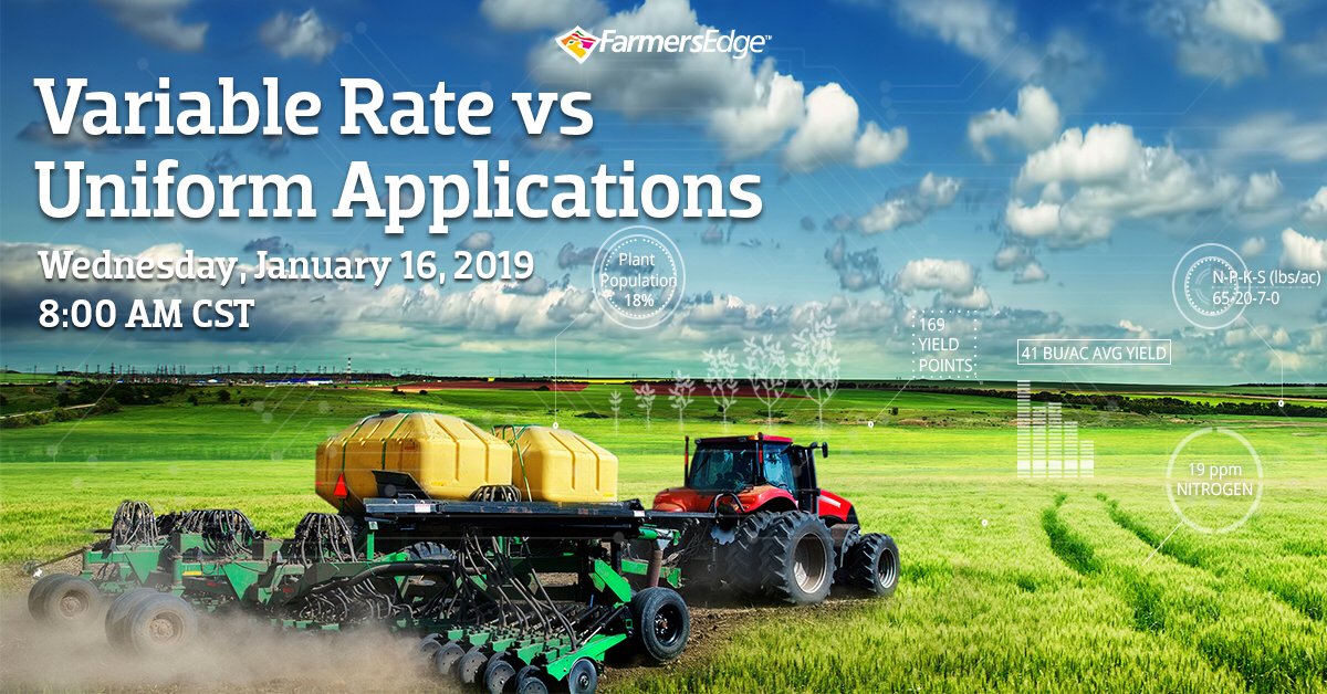 CorvianLabs's tweet photo. What is Variable Rate Technology?
How is VRT different than what I’m currently doing on my farm?
How can I measure the input efficiency of VRT?
Learn the answers to all these questions & more on this week’s webinar.
Register 👉🏻https://t.co/NemnTLgsjk
#precisiong #agtech https://t.co/X3mTQGNH7s