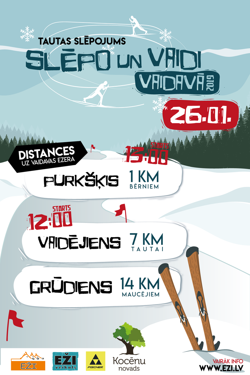 Izkustēsim! Meklē slēpes un jau 26. janvārī tiekamies Vaidavā uz vien ellīg' lab' slēpojien! #ezi
