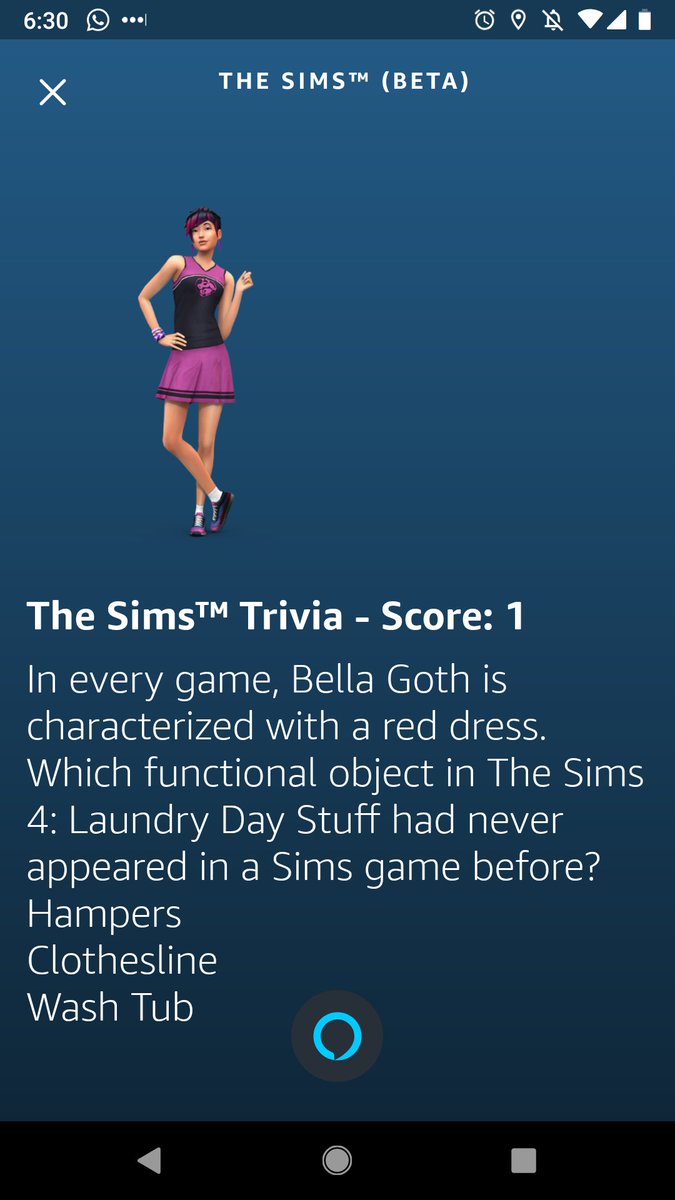 SimGuru0x00's tweet image. A lot of community members have asked how Sims Alexa looks/works on the mobile app. While the product's experience has been optimized for Echo devices, you are welcome to try it on Alexa app. All images from Dev Build on my Android. @SimGuruEmory @SimGuruKate