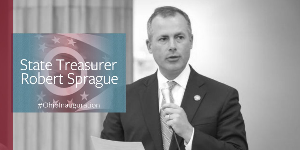 OhioSenateGOP's tweet photo. Congratulations to State Treasurer @RobertCSprague, the @OhioSenateGOP looks forward to working together for the people of Ohio. #OhioInauguration https://t.co/KbymPFINDB