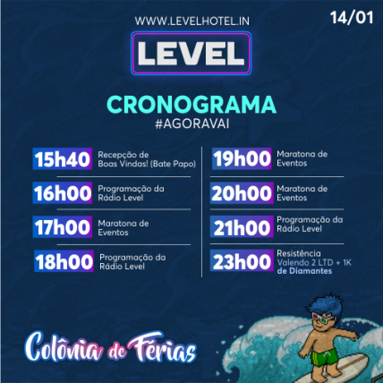LevelHotelBR's tweet photo. HOJE é o grande dia da reinauguração às 15h30 horário de brasília. Aguardamos você lá, não perca! :D https://t.co/NLceJFrXfV