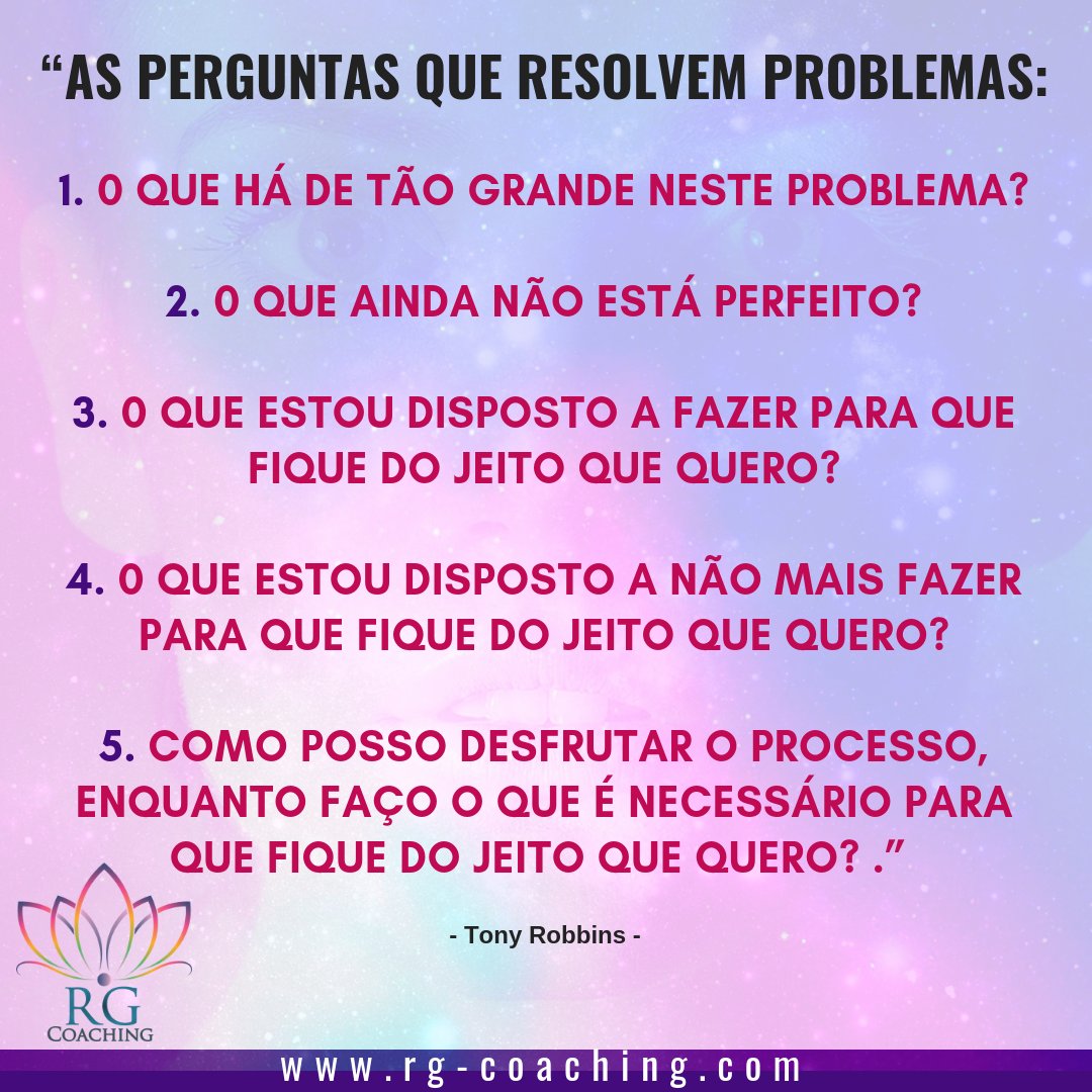 💜 Comece a fazer a si mesmo boas perguntas para que sua mente possa formular boas soluções.

#coaching #pnl #motivação #objetivos #propósito #poderpessoal #lifecoaching #coachingquântico #desenvolvimento #prosperidade #coachingfinanceiro #coachingdeemagrecimento #sucesso pessoal