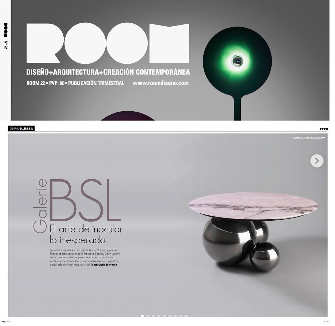 GalerieBSL's tweet photo. Thank you @room_diseno for this fantastic 8 page feature devoted to Galerie BSL and its artists and designers in your current issue 💛✨ #galeriebsl #roomdiseño #studiomvw #charleskalpakian #noeduchaufourlawrance #nachocarbonell #studiocogitech #ayalaserfaty #collectibledesign https://t.co/lb77VOs9HY