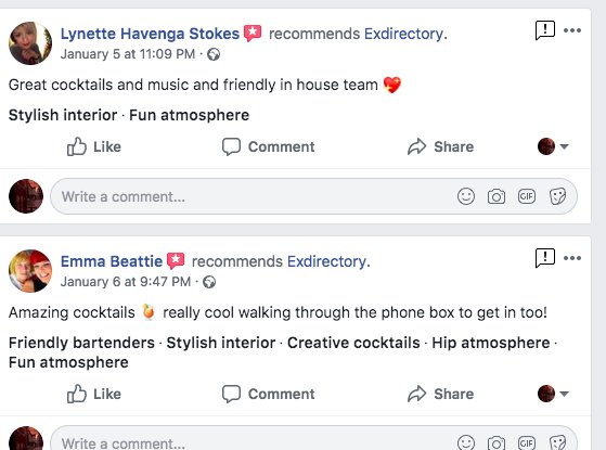 Did you visit over the weekend? Please leave us a review, we love your feedback. 

#feedback #review #independentliverpool #smallbusiness #localbusiness #cocktails🍸 #cocktail #Liverpool #exdirectory #exdirectoryliverpool #exdirectorybar