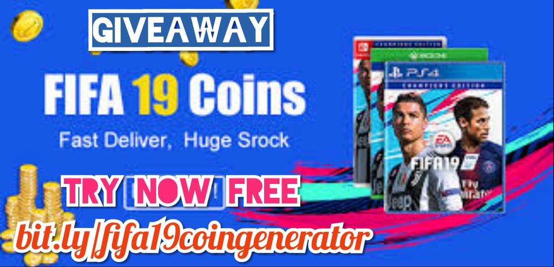 #Giveaways  #unlimited #fifa19freecoin and #fifa19freepoints for #FIFA19PS4 #Fifa19XboxOne #FIFA19Nintendo & #PC
Just Follow The Steps:
1👉Follow Us
2👉Like and RT
3👉Click The Link fifahack.org/19
4👉Complete The Process #fifa19hacks #FIFAUltimateTeam #MondayMotivation