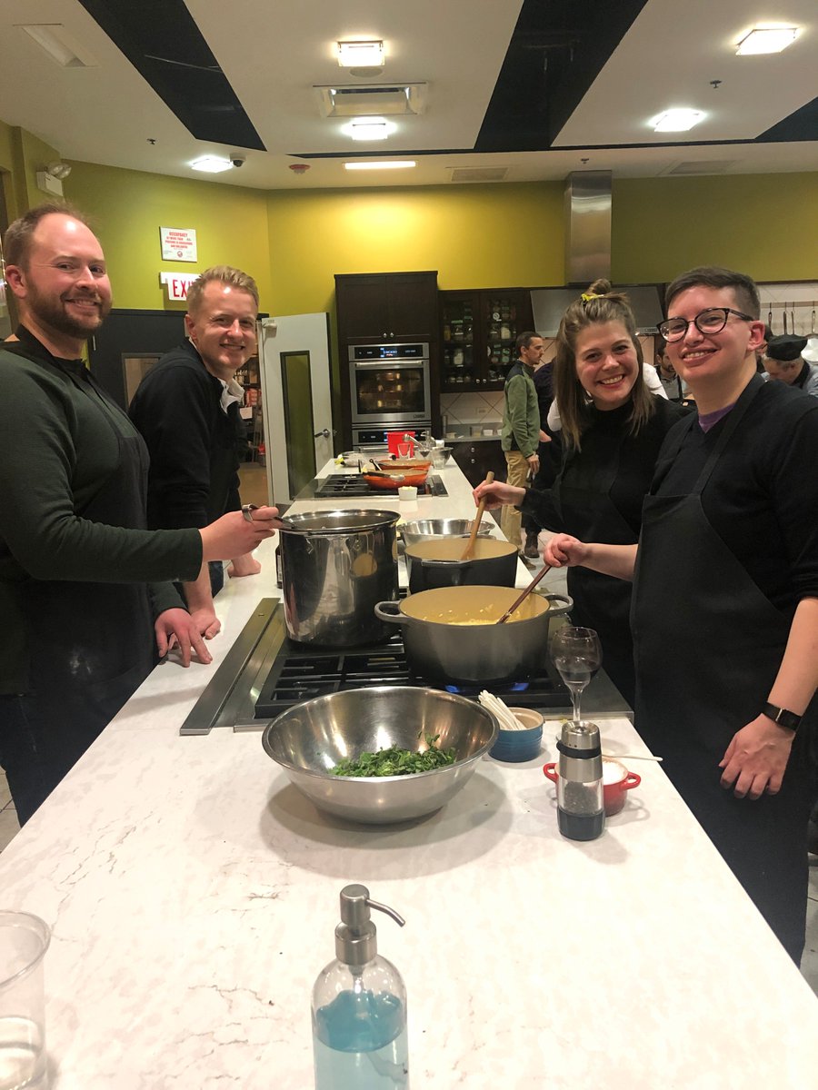 BIG TY to <a href="/TheChoppingBloc/">The Chopping Block</a> for hosting #OPPeople &amp; teaching us some sweet skills in the kitchen! What a blast! Who's hosting the next OP dinner party? #teamwork #teambuilding #HappyNewYear  #celebration #choppingblock