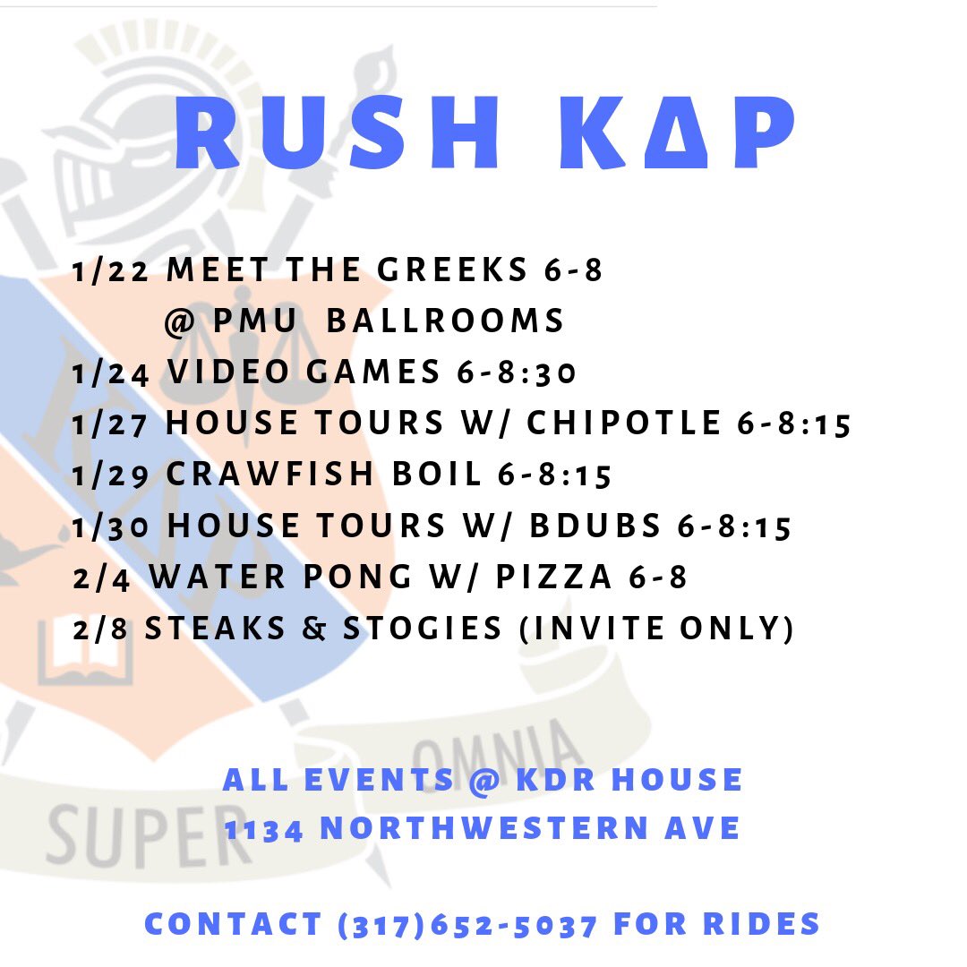 Continue the legacy and rush the Rho: Kappa Delta Rho.