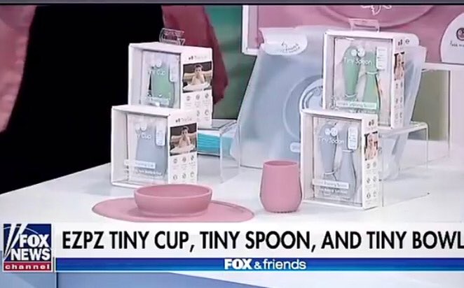 MsDawnSLP's tweet image. So excited that the cup + spoon I designed was on Fox News @foxandfriends as a pick for the Royal Family #Baby! What?! How cute are the #tinycup + #tinyspoon? #MsDawnSLP