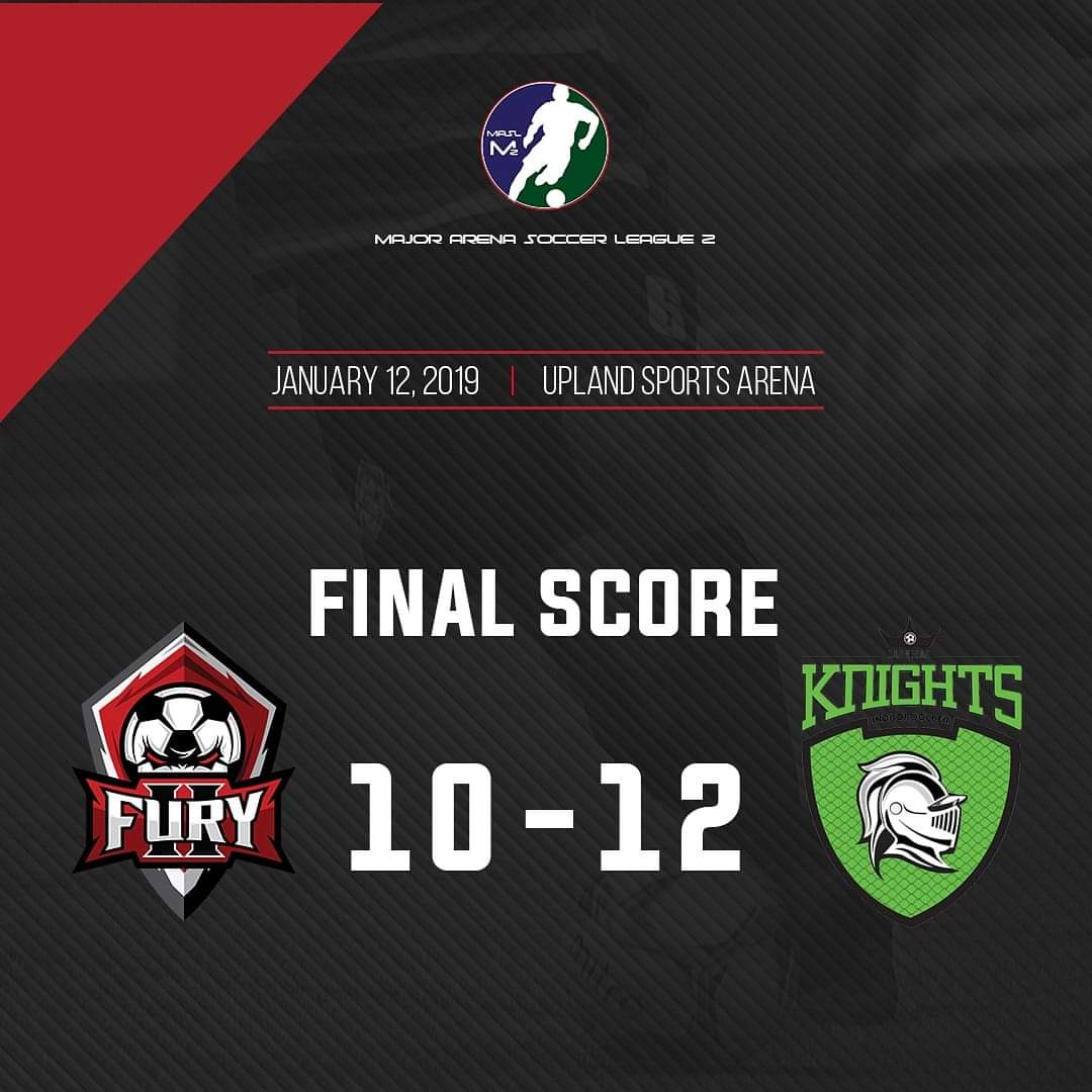 Well fought boys. Next week two home games. (Jan 19th 430pm at Upland Sports Arena and Jan 20th 2pm at Citizens Business Bank Arena in Ontario). #FuryII #M2 #OntarioFuryII #M2Soccer #MASL2
